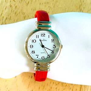 Lou Lou Cuff Watch (red)